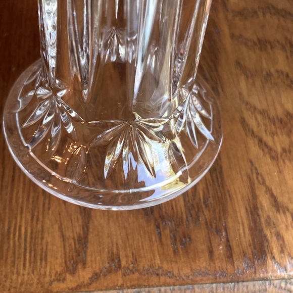 Princess House Pair of Crystal Candlesticks or Vases Cut Glass Heavy 8” Tall - Picture 7 of 8